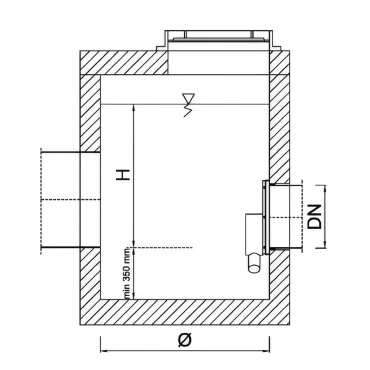 Regulator przepływu cylindryczny ERC - schemat